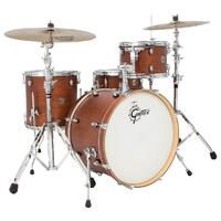 Gretsch Catalina Club Jazz 4 Piece Drum Kit DW 6000 Hardware Satin Walnut Glaze