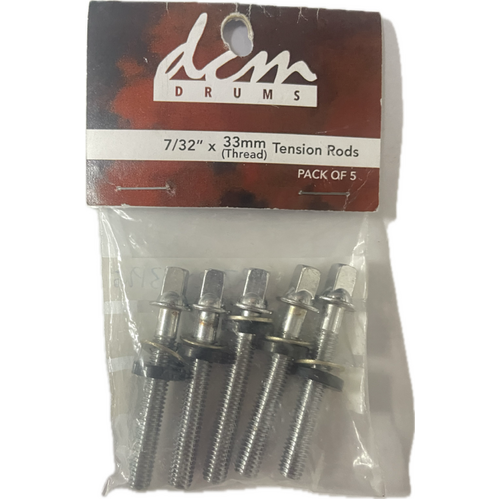 DCM Drums Tension Rods 7/32" x 33mm 5pk