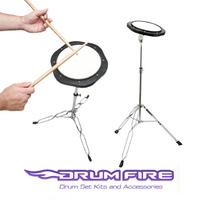 Drum Fire 8"  Drum Practice Pad and stand package DFP7500