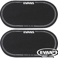 Evans Twin pack Black Nylon Double Bass Drum Beater Patch Protector EQPB2