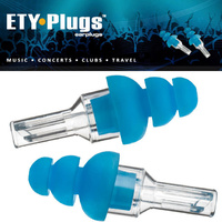 Etymotic ETY ER20 High Definition Ear Plugs Blue Clear Sleeve