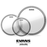 Evans EC2 Clear Fusion Drum Head Tom Pack 10&quot; 12&quot; 14&quot; ETP-EC2SCLR-F