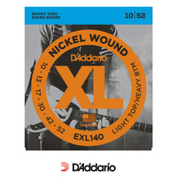 D'addario EXL140 Nickel Wound Electric Guitar Strings Light Top/Heavy Bottom 10-52