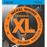 D&#39;Addario EXL160S Nickel Wound Bass Guitar Strings Medium 50/105 Short Scale