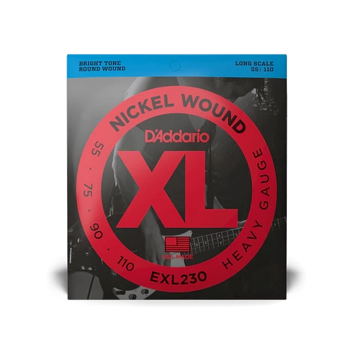 D'Addario EXL230 Nickel Wound Bass Guitar Strings 55-110 String Set