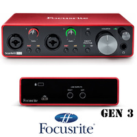 Focusrite Scarlett 2i2 Gen 3 Audio Recording Interface USB Protools and Abelton Live