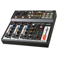 Italian Stage 2MIX4FXU 4-Channel Stereo Mixer w/EFX USb + Bluetooth Interface