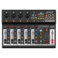Italian Stage 2MIX6FXU 6-Channel Stereo Mixer w/EFX USB + Bluetooth Interface