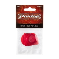 Dunlop Big Stubby Red Pick 6 Pack 1.0mm JP310