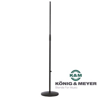 K & M Konig & Meyer 260/1 Cast Black Round Base Straight Microphone Stand Professional Made in Germany