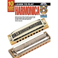 10 Easy Lessons Learn To Play Harmonica Book/CD/DVD KPT10H