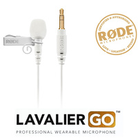 Rode Lavalier GO White Professional Lapel wearable microphone LAVGO
