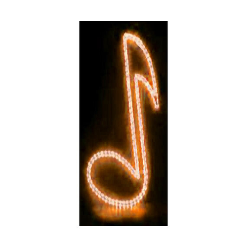 MBT Lighting LINL3OR Musical Note Shaped Rope Lighting In Orange