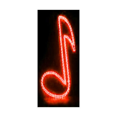 MBT Lighting LINL3RD Musical Note Shaped Rope Lighting In Red