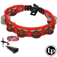 LP Latin Percussion LP161 Mountable Cyclops Red Tambourine Steel Jingles