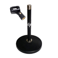 DP Stage MS24 Desk Table Top Solid Base Short Microphone Stand Free Mic Clip