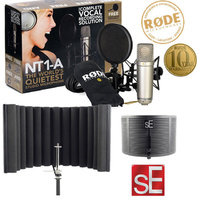 Rode NT1A Condenser Bundle with rfx Sound Reflection Screen Vocal Recording Booth Se Electronic