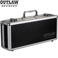 Outlaw Guitar Effect Pedal Board Flight Case with 9V DC Power Supply and Daisy Chain