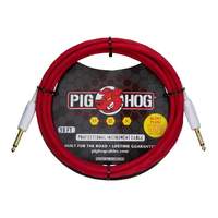 Pig Hog Hex Series Silent Cable 10 ft Candy Apple Red PHSH10CA