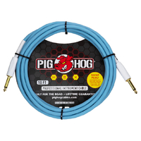 Pig Hog Hex Series Silent Cable 10 ft Daphne Blue PHSH10DB