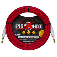 Pig Hog Hex Series Silent Cable 18.6 ft Candy Apple Red PHSH186CA