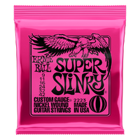 Ernie Ball Nickel Super Slinky Electric Guitar String Set Pink 9-42
