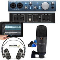Presonus AudioBox iTwo Studio Bundle USB Audio Interface with headphones and microphone