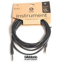 Planet Waves Classic15ft Instrument Guitar Cable Lead Straight Jacks PW-CGT-15