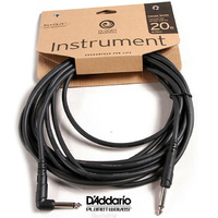 Planet Waves Classic 20ft Instrument Guitar Cable Lead Right Angle Jack PW-CGTRA-20