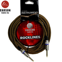 Carson Rocklines 10ft High Quality Instrument Cable Jack to Jack Vintage Braided Tweed