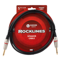 Carson Rocklines 5 Ft Jack to Jack Speaker Cable RSH05