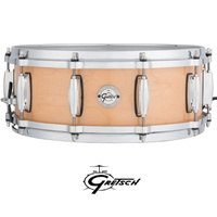 Gretsch 10 Ply Maple 14 x 5 inch Snare drum Silver Series with di-cast hoops - New Round badge 