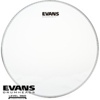Evans 14 inch Hazy 300 Snare Drum Side Clear Head Skin Level 360 S14H30