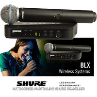 Shure BLX24B58 Beta 58 Wireless Handheld Microphone System K14