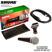 Shure PGA48XLR Dynamic Vocal Microphone with XLR Cable