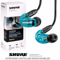 Shure SE215 BLU Transparent Blue In Ear Sound Isolating IEM Ear phones Buds