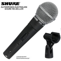 Shure SM58S Vocal Dynamic Microphone with on/off Switch Australian Authorised Shure Reseller