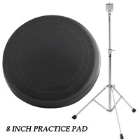 DXP 8 Inch Rubber Drum Kit Practice Pad and Stand Pack