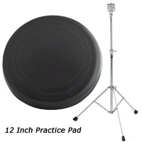 DXP 12 Inch Drum Kit Rubber Practice Pad inc Stand