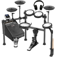 Aroma TDX-2210 8 Piece Electronic Drum Kit Set w/Mesh Heads, 10&quot; Mesh Bass Drum, ADX40 Drum Amp, HP1 Headphones Inc/Bluetooth