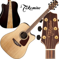 Takamine Guitars G90 Series GD93CE Cutaway Dreadnought Acoustic Electric Guitar Natural