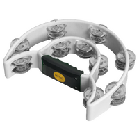 Mano Percussion Double Half Moon Tambourine White TMP13W