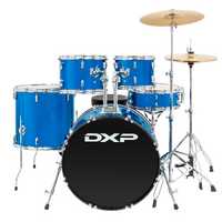 DXP Fusion Plus 22 Series 5 Piece Full Size Drum Kit 22&quot; 10&quot; 12&quot; 16&quot; Metallic Blue TX07PBL