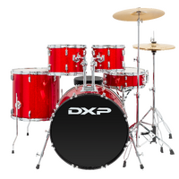 DXP Fusion Plus 22 Series 5 Piece Full Size Drum Kit 22&quot; 10&quot; 12&quot; 16&quot; Candy Apple Sparkle TX07PCAS