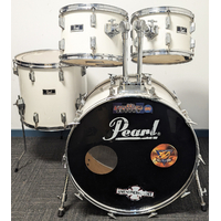 Used Pearl DX 4 Piece Drum Kit Shell Set - 24&quot;, 12&quot;, 13&quot;, 16&quot; - White  - Includes Warranty