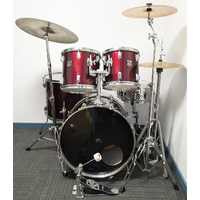 Used Tama 80's Swingstar 5 Piece Drum Kit w/Stands, Paiste/Zildjian Cymbals - Wine Red - Includes Warranty
