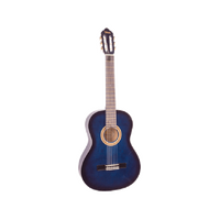 Valencia VC103BUS 3/4 Size Classical Guitar Gloss Blue Fade