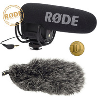 Rode Videomic Pro Rycote With Deadcat VMPR Windsock Shotgun  Microphone DV camera Condenser Mic