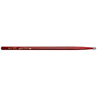 Vater 1 x Pair of 5AN Colour Wrap Red Sparkle Nylon Tip Drum Sticks VP-VCSR5AN