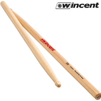 Wincent 1 x Pair 55F US Hickory Wood Tip Drum Sticks Between 5A and 5B Size